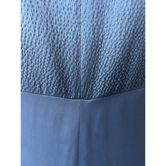 Jigsaw Dress Sz 12 Silk Midi Blue Designer Quiet Luxury Open Back Evening Party - Picture 13 of 16